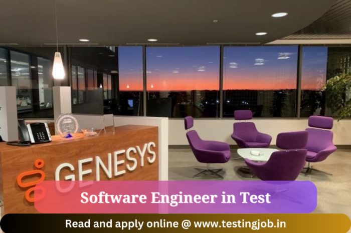 Genesys careers: Software Engineer in Test for Chennai location