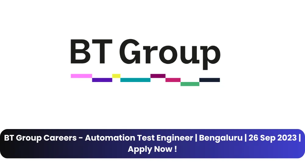 BT Group Careers Automation Test Engineer