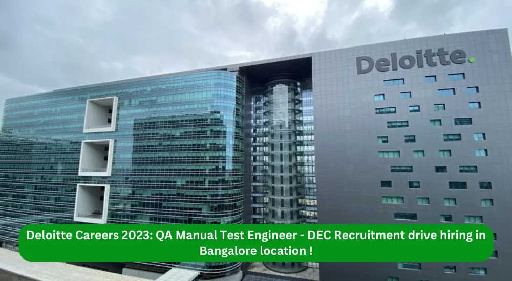 Deloitte Careers Manual Tester